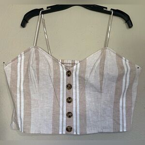 Linen Crop Top